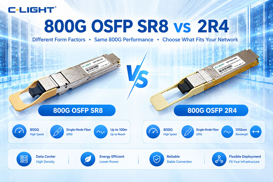 800G OSFP SR8 vs 2R4