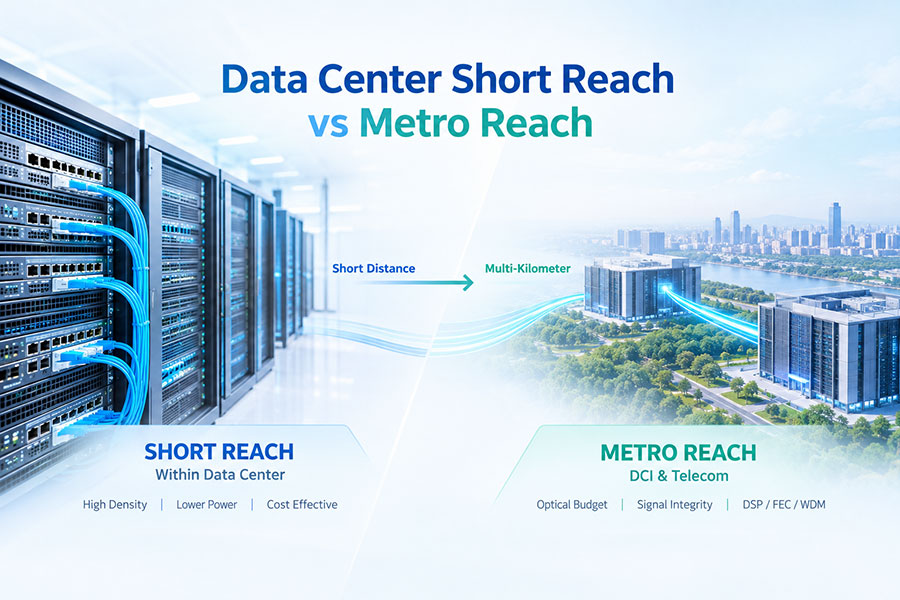 Data Center Short Reach vs Metro Reach