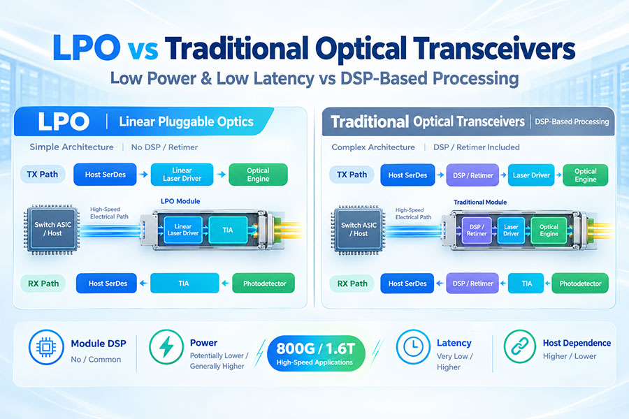 LPO vs Traditional Optical Transceivers