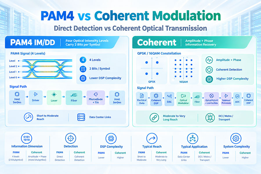 PAM4 vs Coherent Modulation