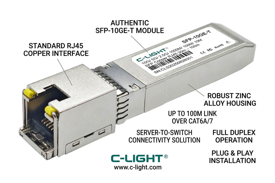 10G Copper SFP+ Transceivers for Server and Switch Connectivity
