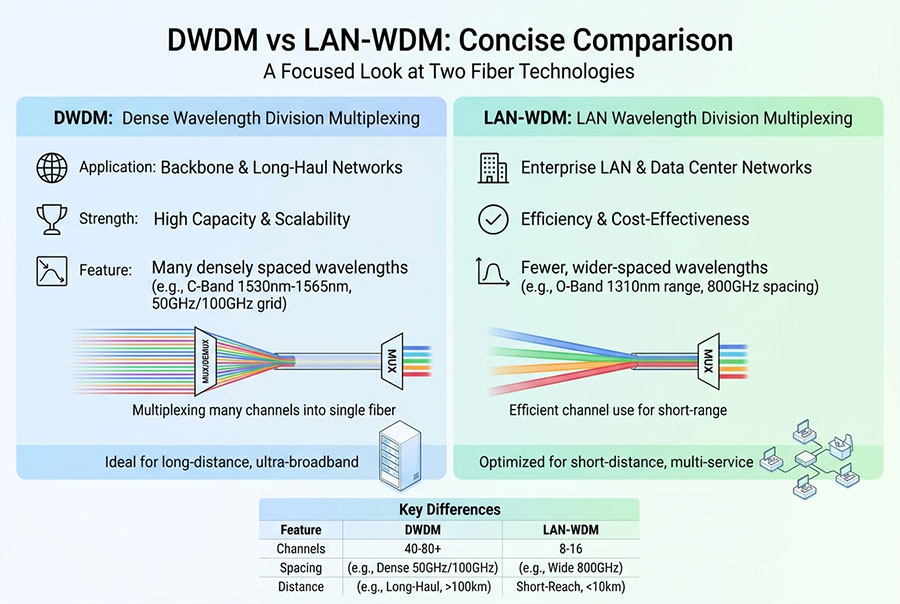 DWDM vs LAN-WDM
