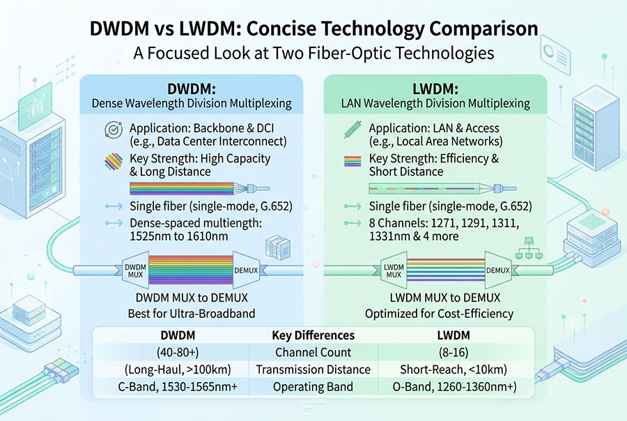 DWDM vs LWDM