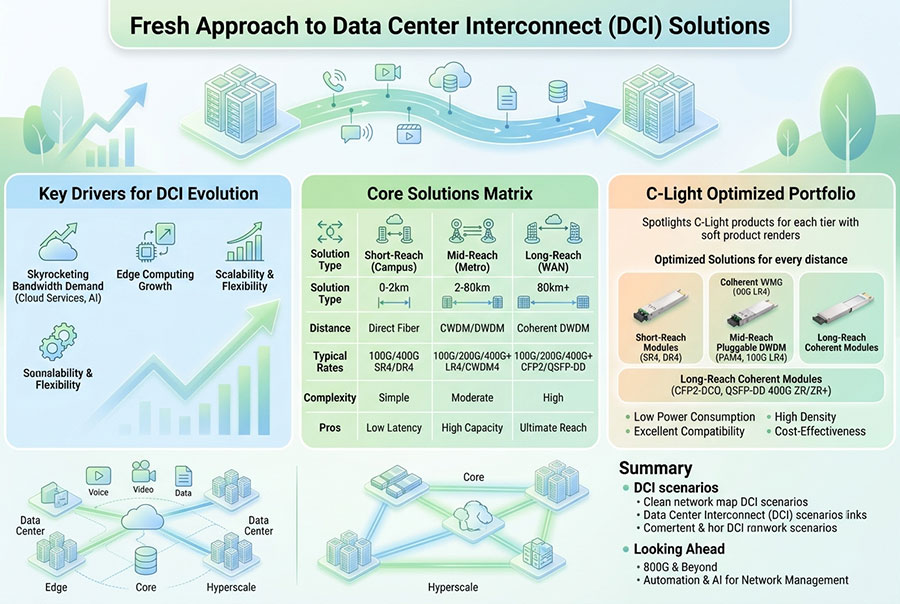 Data Center Interconnect Solutions: 400G, 800G, DWDM and Coherent Optics