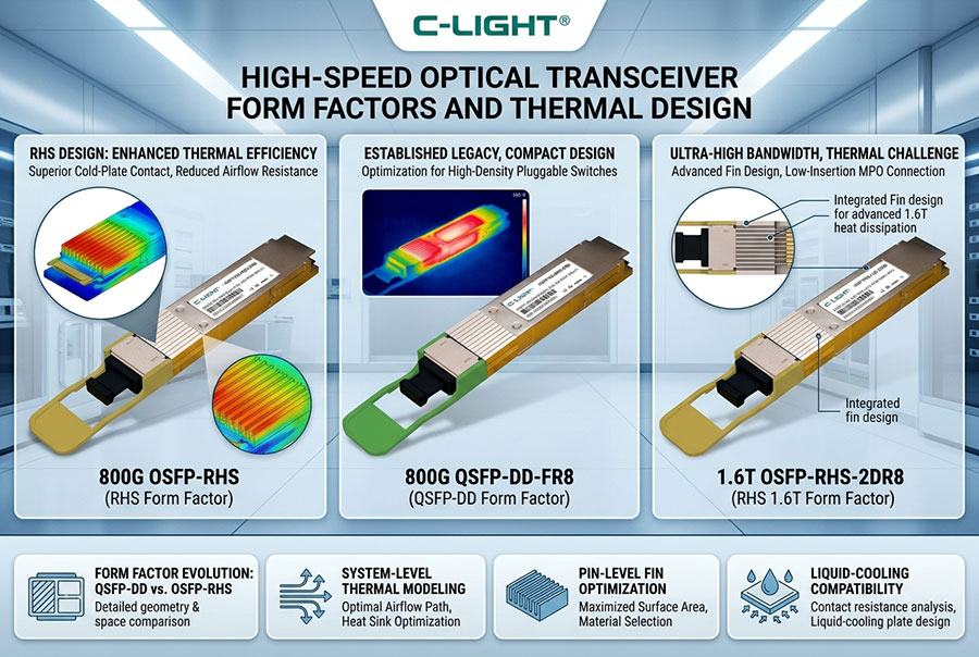 High-Speed Optical Transceiver Form Factors and Thermal Design