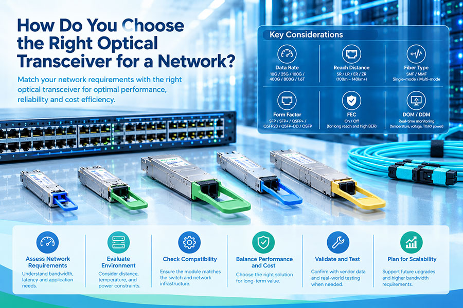 How Do You Choose the Right Optical Transceiver for a Network?