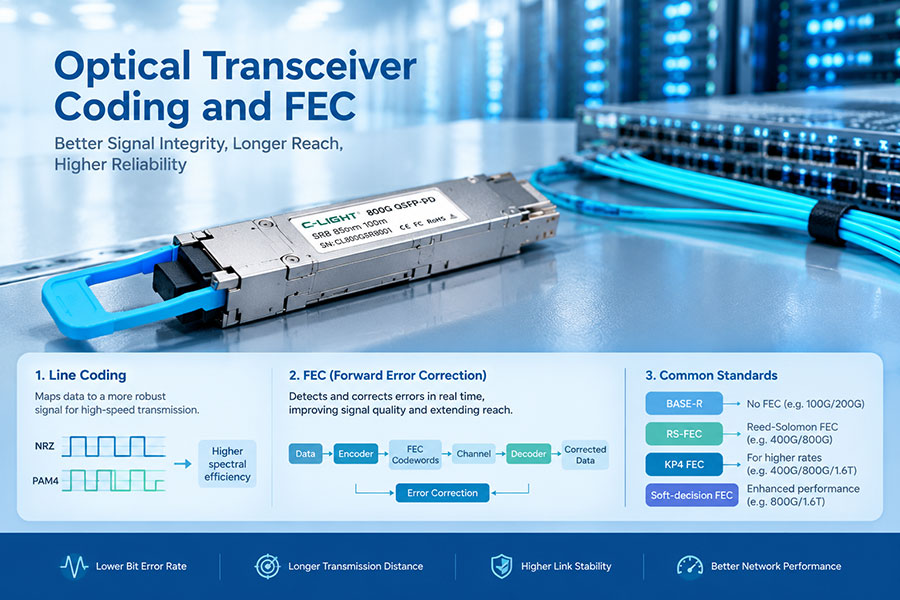 Optical Transceiver Coding and FEC