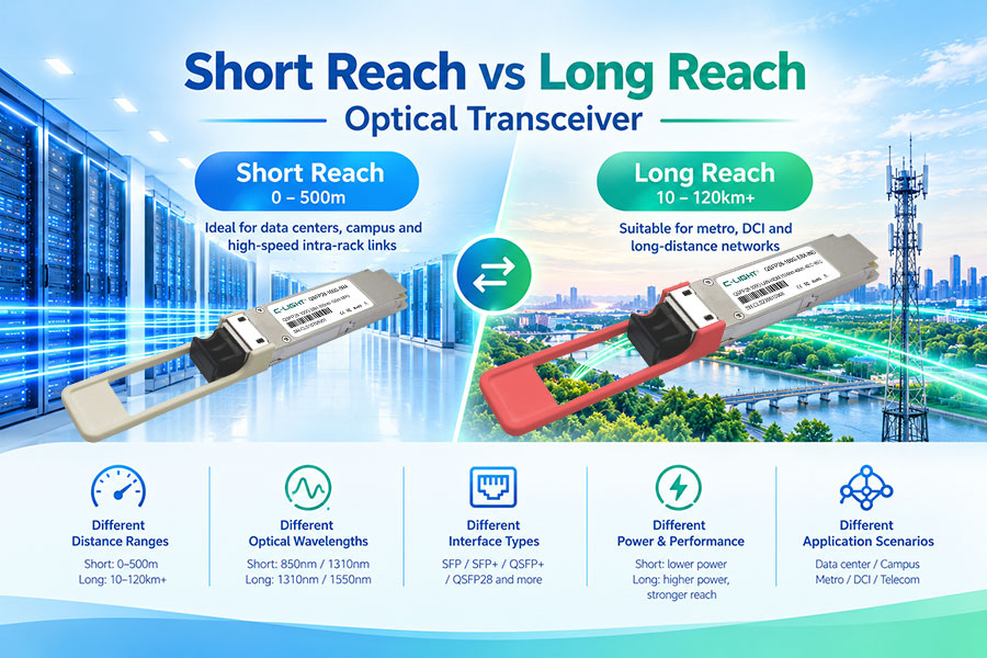 Short Reach vs Long Reach Optical Transceiver